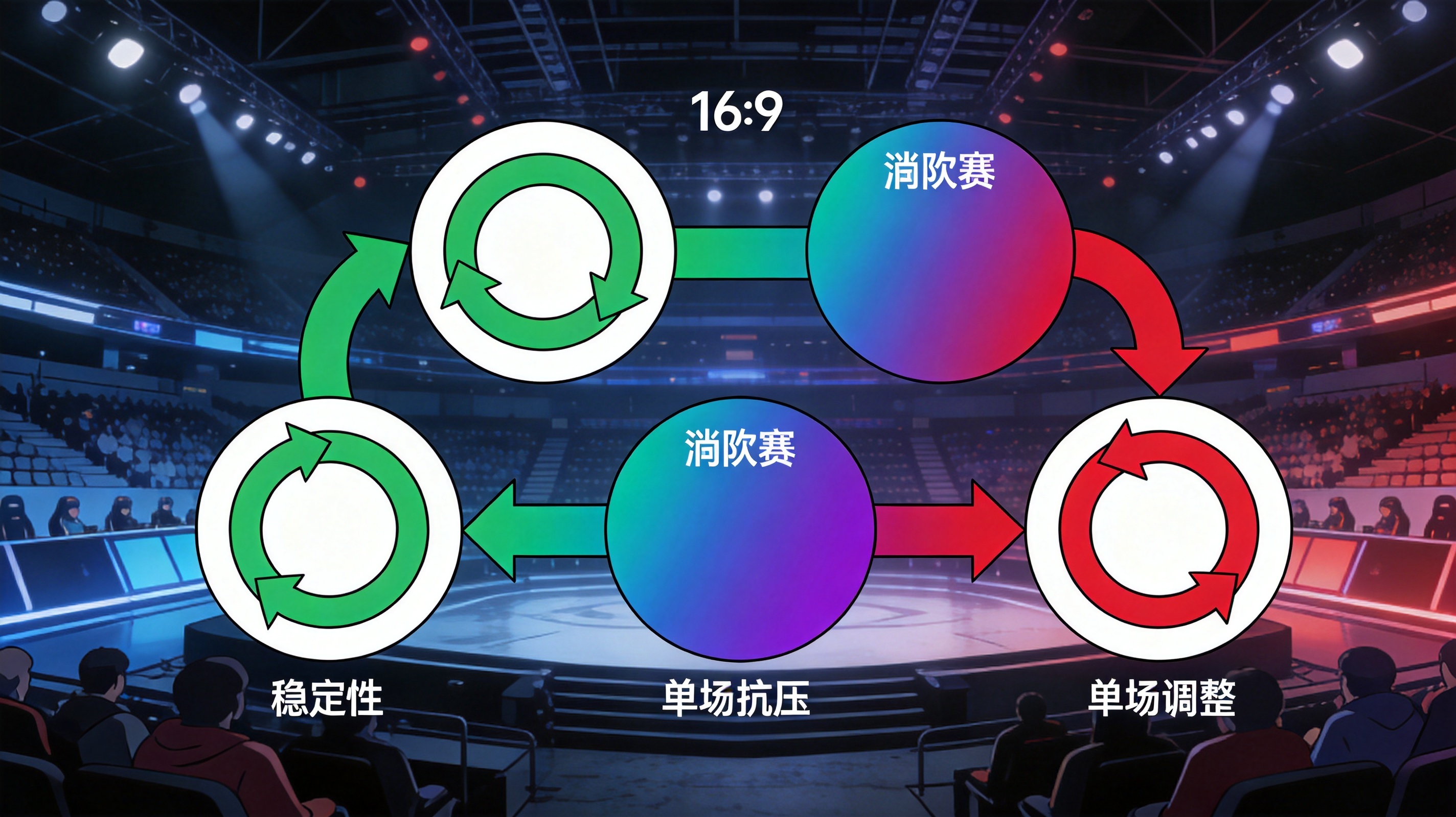 电竞赛事赛程阶段与淘汰赛制结构排布示意